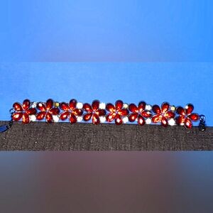 Floral Red Bracelet